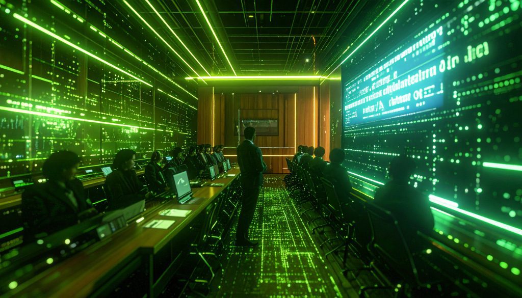 Infográfico destacando as demissões em grandes empresas de tecnologia como Microsoft, Google e Dell, impulsionadas pela adoção da Inteligência Artificial